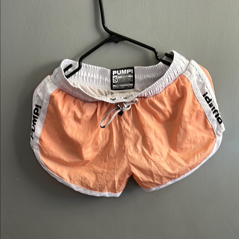 Vibrant Orange and White Rash Guard Swimwear